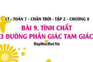 Tính chất 3 đường phân giác của tam giác? Toán 7 chân trời tập 2 chương 8 bài 9